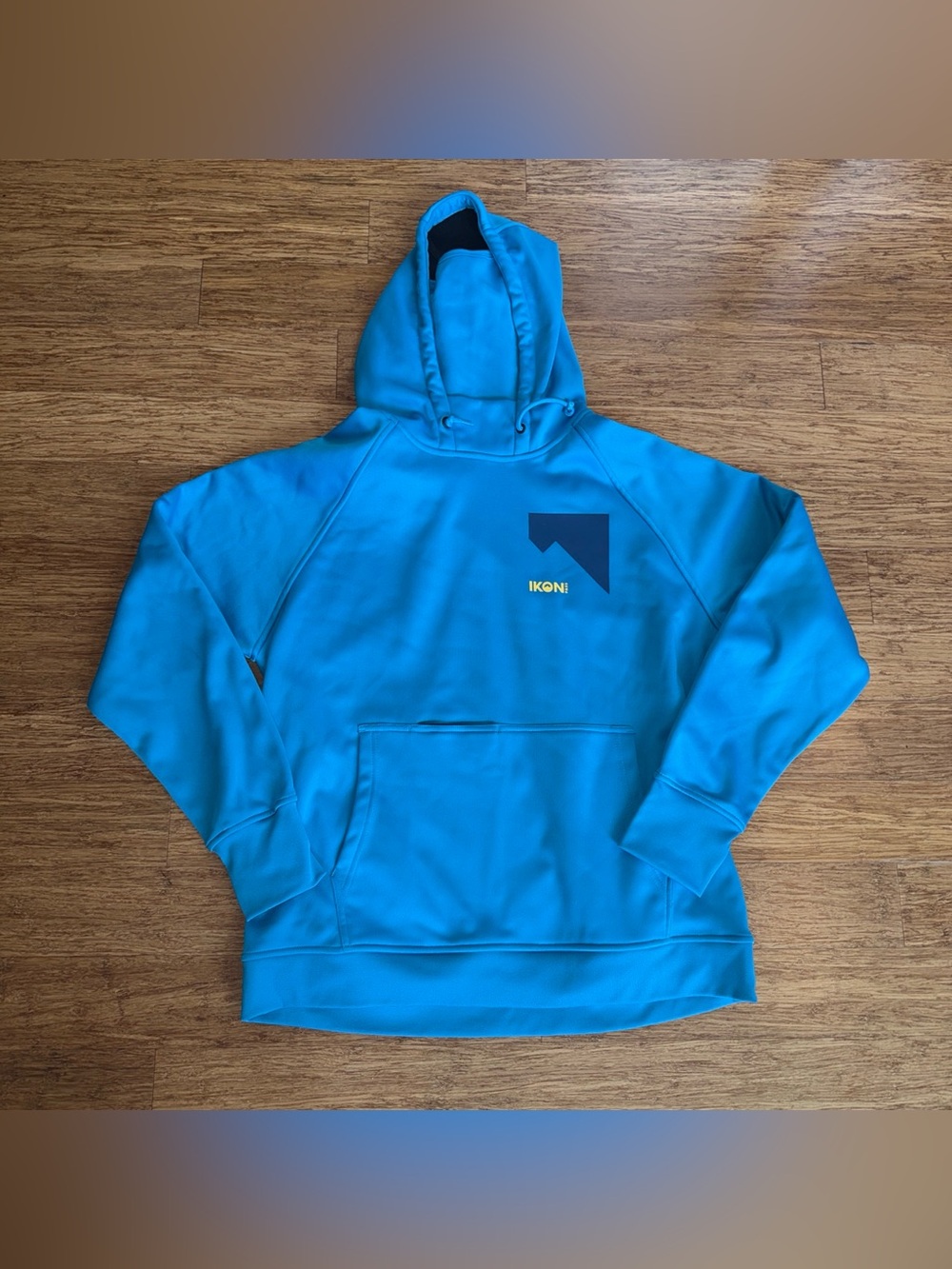 IKON pass Blue Pullover Hoodie fleece lined size large